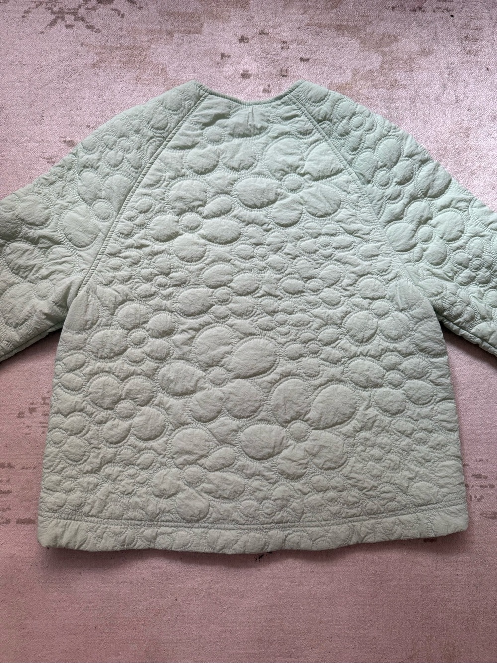 Zara Kids Sage Green Floral Quilted Jacket 11-12 - Picture 3 of 8